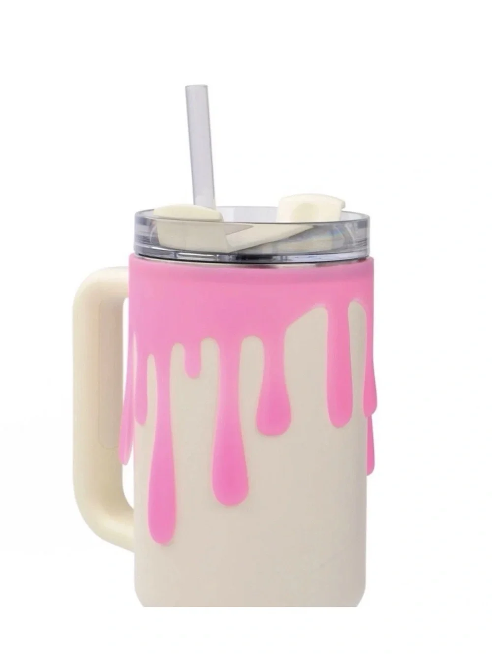 Pink Glow in the Dark Slime Halloween Tumbler Sleeve NWT